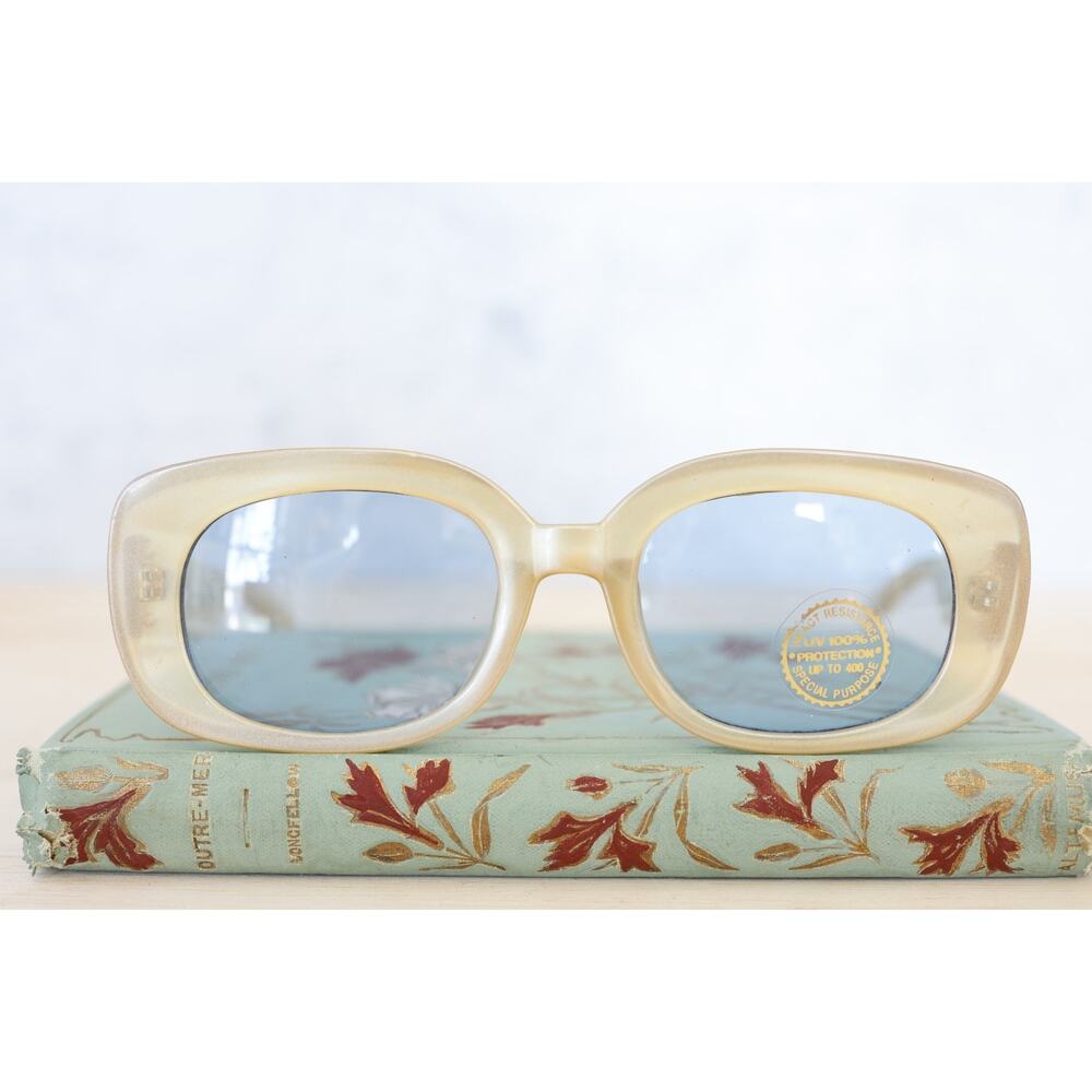 Vintage Y2K Rectangular Sunglasses 2000s NOS 90s Grunge Goth